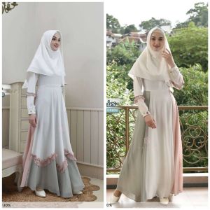 Gamis valdya dzakiya natural green mom M manik