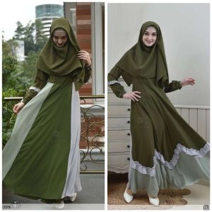 Gamis valdya dzakiya mosa green mom M