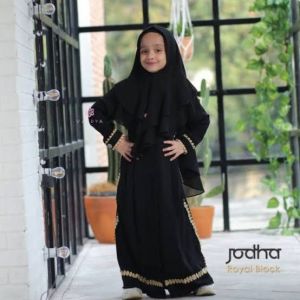 Gamis valdya jodha black kids S