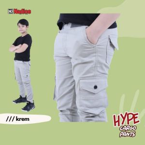 Celana nadine hype cargo cream