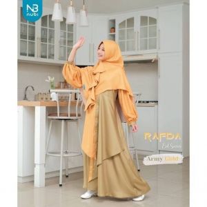 Gamis nubi rafda army gold