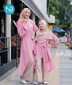 Tunik noura adhita pink cream