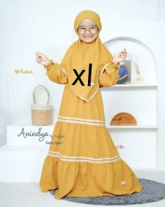 Gamis kaaffah anindya mustard xl