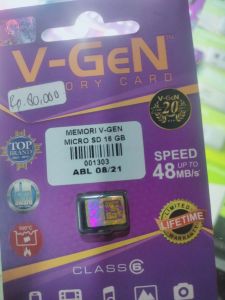 MEMORI V-GEN MICRO SD 16 GB
