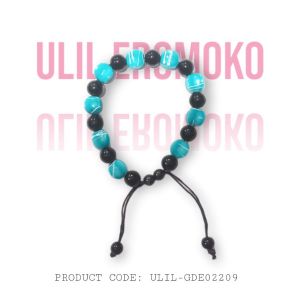 GELANG DEWASA TALI MOTE BATU HITAM BIRU