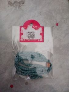 GELANG DEWASA TALI BIRU STRIP MIRING