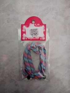 GELANG DEWASA TALI STRIP MIRING BIRU UNGGU MERAH