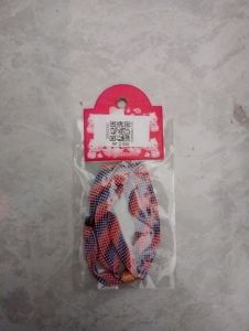 GELANG DEWASA TALI STRIP MIRING BIRU KUNING MERAH