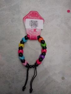 GELANG DEWASA TALI BULAT KOMBINASI ZIG-ZAG WARNA