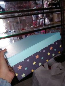 BOX KADO/ 26218cm/ MOTIF BINTANG/ BIRU