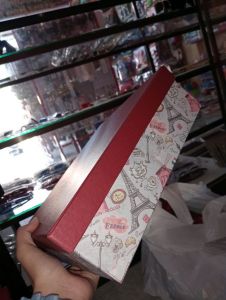 BOX KADO/ 26218cm/ MOTIF PARIS/ COKLAT