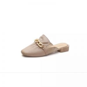  1301-2 WONDERLY Sepatu Wanita Wonderly / Sepatu Sandal Wanita Jelly / Sandal Mules Karet / Sendal Mules Jelly / Sandal Kekinian / Sandal Rantai / Sepatu Mules Variasi: Mocca,36 (24cm)
