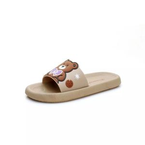  M2299 WONDERLY SANDAL SELOP WANITA JELLY  SENDAL SLOP JELLY l SENDAL KARET WANITA WONDERLY l SANDAL JELLY FLAT  SENDAL KARET SELOP LUCU  SANDAL KEKINIAN LUCU Variasi: Selop Bear - Cream,36/37(23.1CM)
