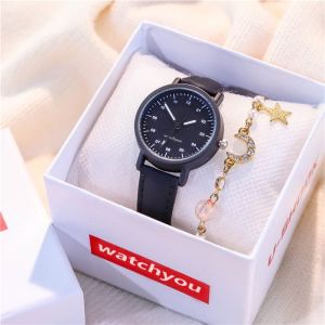  Jam Tangan Wanita A0160 Jam tangan tahan air gaya Hong Kong kecil yang segar Variasi: hitam
