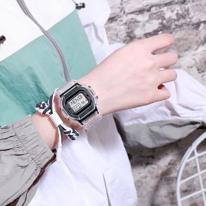  Jam Tangan Wanita A0070 Versi Korea Jam Tangan Transparan Tahan Air Sederhana Variasi: hitam