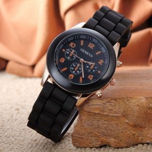  Jam Tangan Wanita A0178 Geneva Fashion Quartz Ladies Watch Murah Variasi: hitam