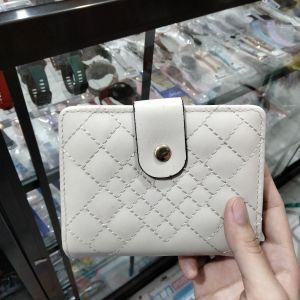 Dompet Resleting Bordir Putih 