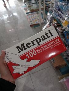 Merpati 100 Silicone Envelope/ Model Banker/ No.90. 80 GRAM/ 229  110 mm