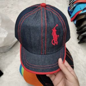 Topi Tuwil Denim Polo Merah