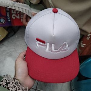 Topi Snapback Fila Merah Abu