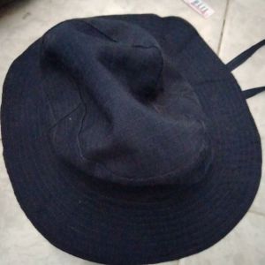 Topi Rimba Polos Navy 
