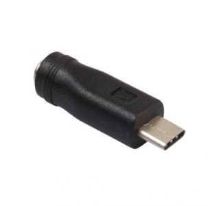 Adapter Power DC Type-C USB Male to 5.5x2.1mm Female Jack untuk Laptop