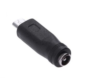 Adapter Power DC Jack 5.5x2.1mm Female to Micro USB Male untuk Ponsel 
