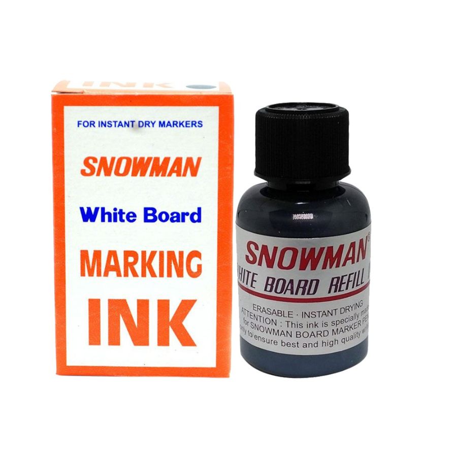 Refill INK Snowman White Board hitam permanent