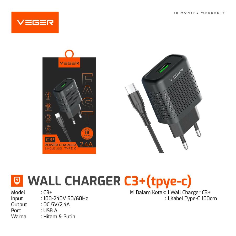 Charger Veger C3+ Type C 