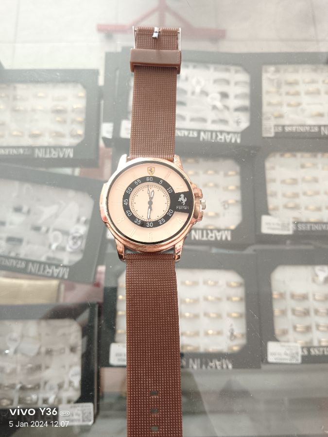 Ferrari Jam Tangan Cewek Brown Gold
