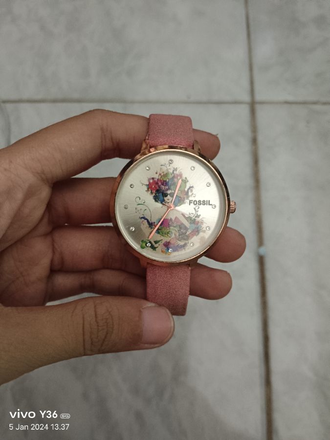 Fossil Jam Tangan Cewek Pink