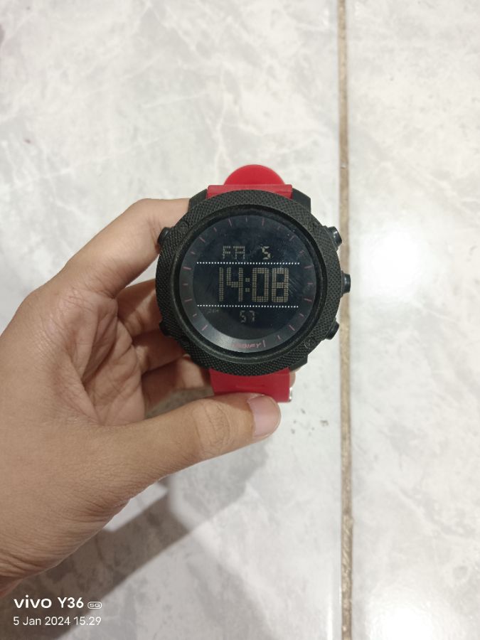 Edify Jam Tangan Cowok Black Red