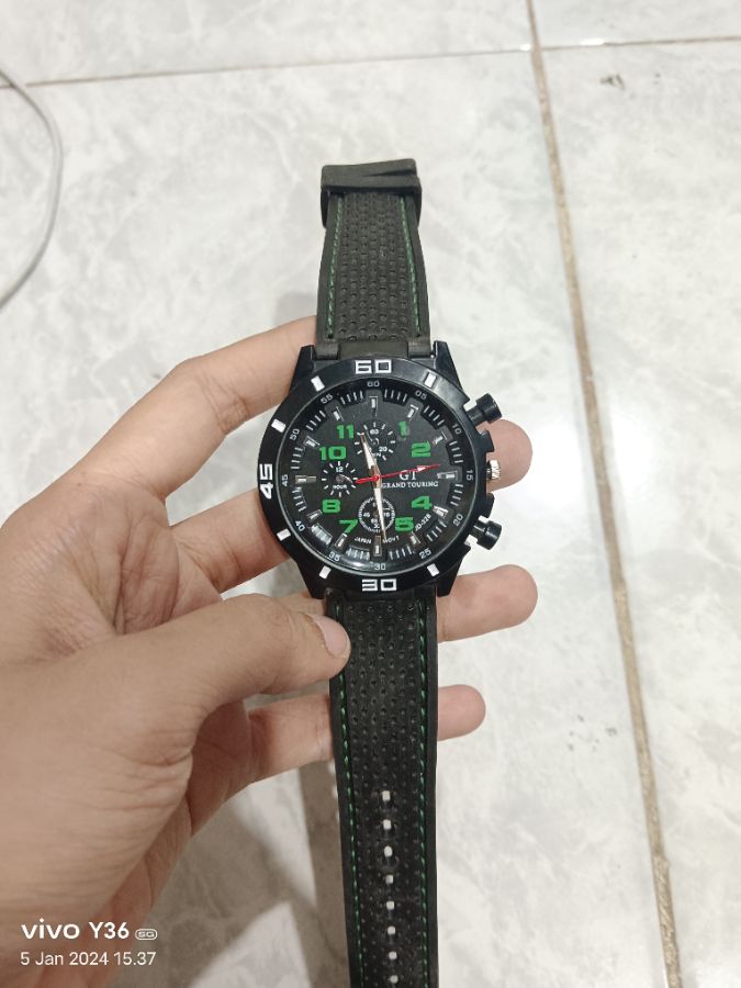 Grand Touring Jam Tangan Cowok Black Green