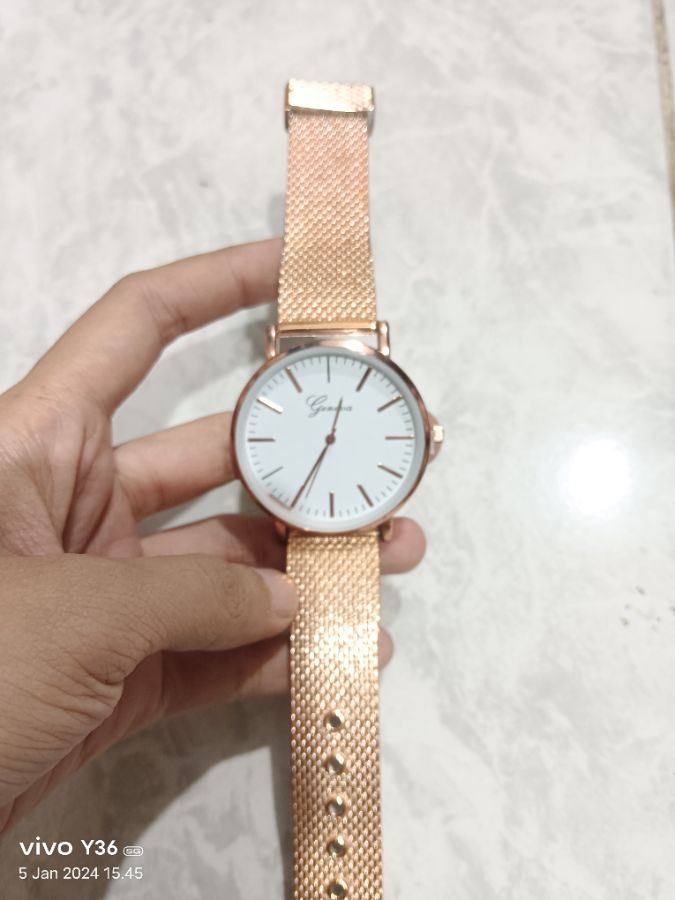 Geneva Jam Tangan Cewek White Gold