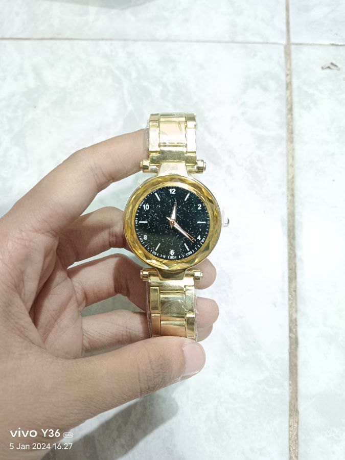Sircio Jam Tangan Cewek Krepyak Gold
