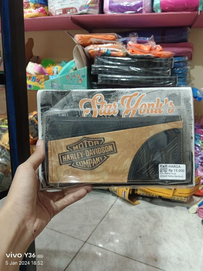 Harley Dompet Panjang Cowok Brown