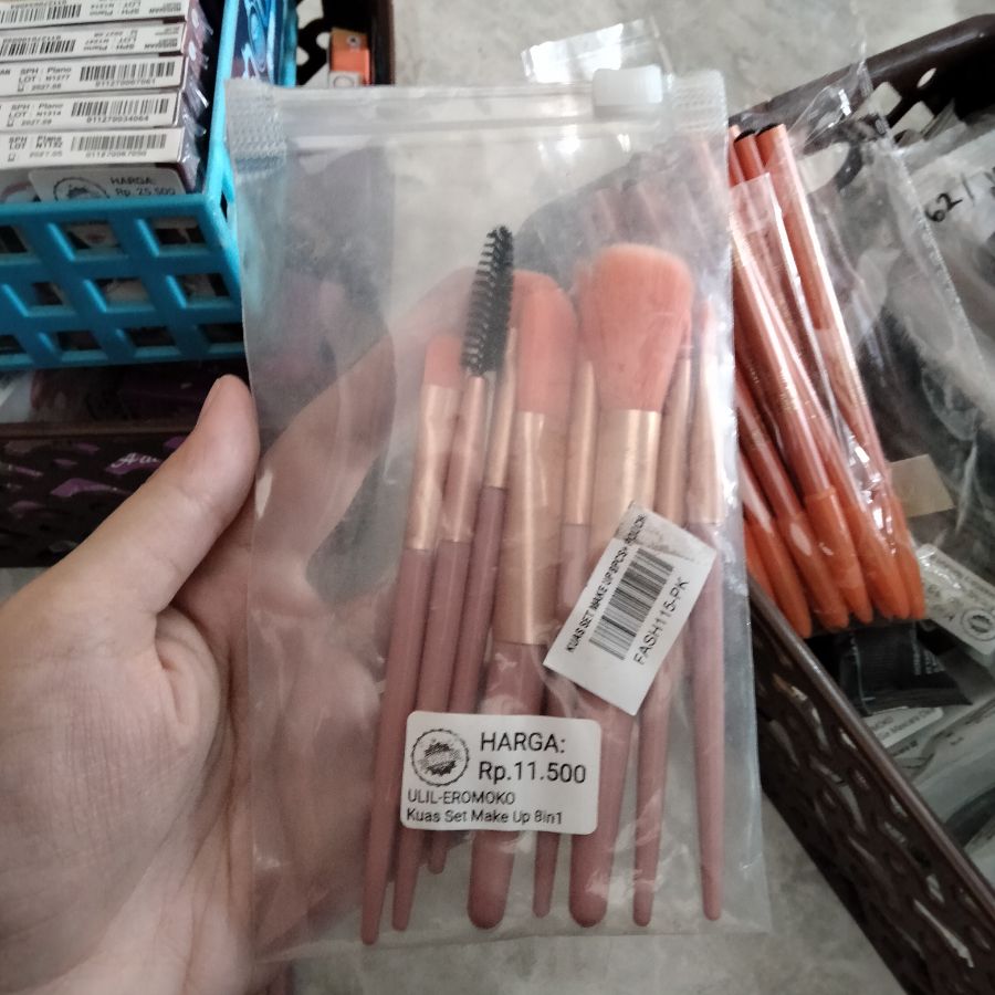 Kuas Set Make Up 8in1/ Pink 