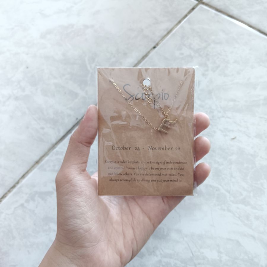 Kalung Zodiac Gold Scorpio