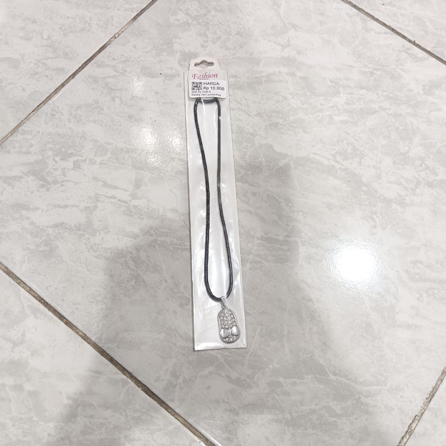 Kalung Tali Liontin Pita Silver