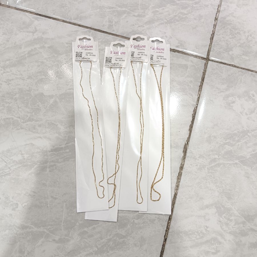 Kalung Titanium Gold Kecil