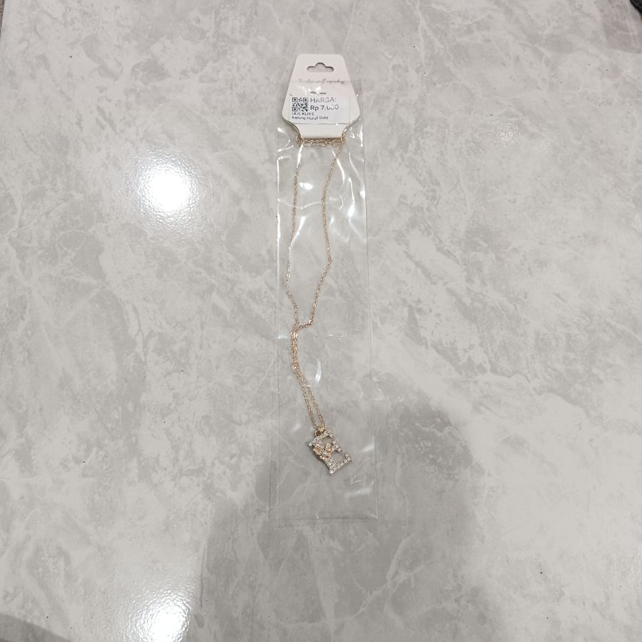 Kalung Huruf Gold/E