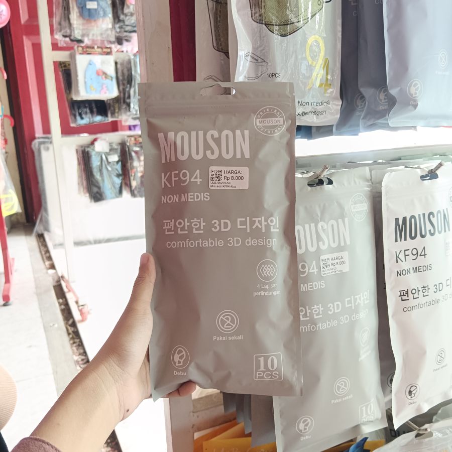 Mouson KF94/Dewasa/10pcs/Abu