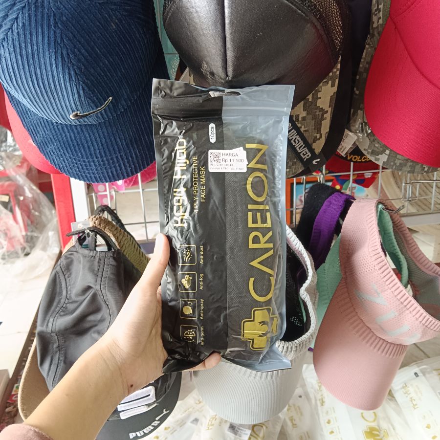 Careion KF94 Hijab/Dewasa/10pcs/Hitam