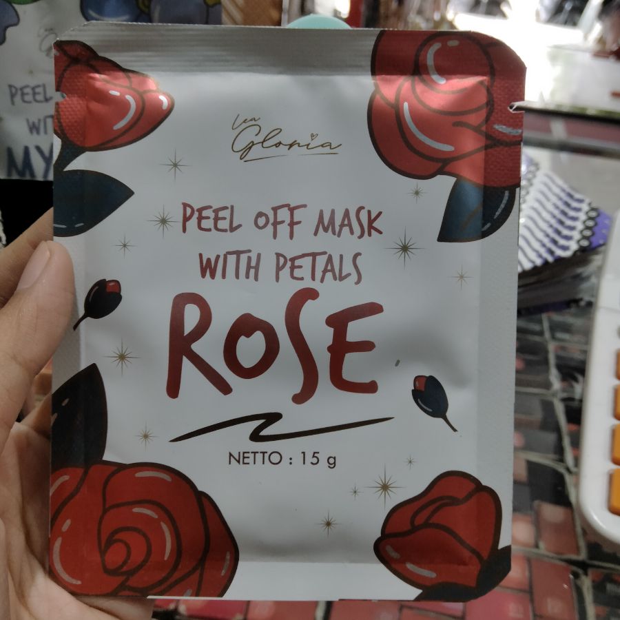 Lea Gloria Peel Off Mask With Petals/ Rose/ 15gr