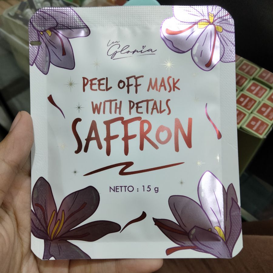 Lea Gloria Peel Off Mask With Petals/ Saffron/ 15gr/OKT2024