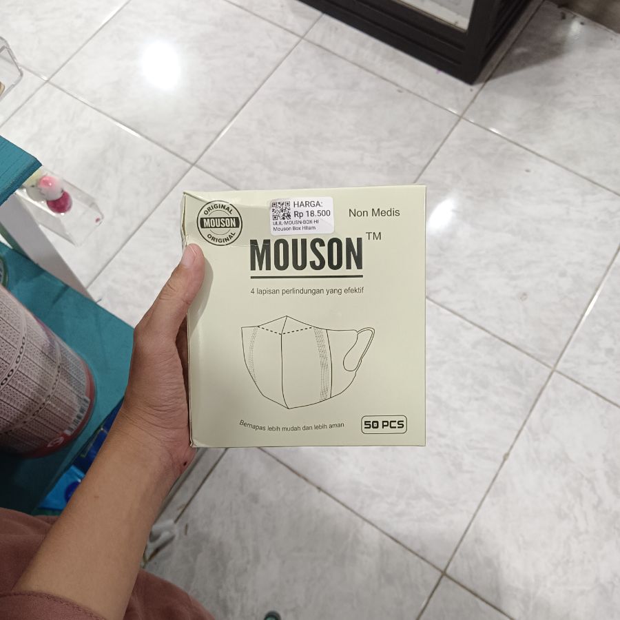 Mouson Duckbill Box/Dewasa/50pcs/Hitam