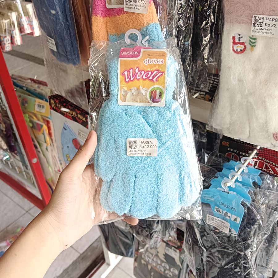 QingLian Woll Sarung Tangan Dewasa Polos