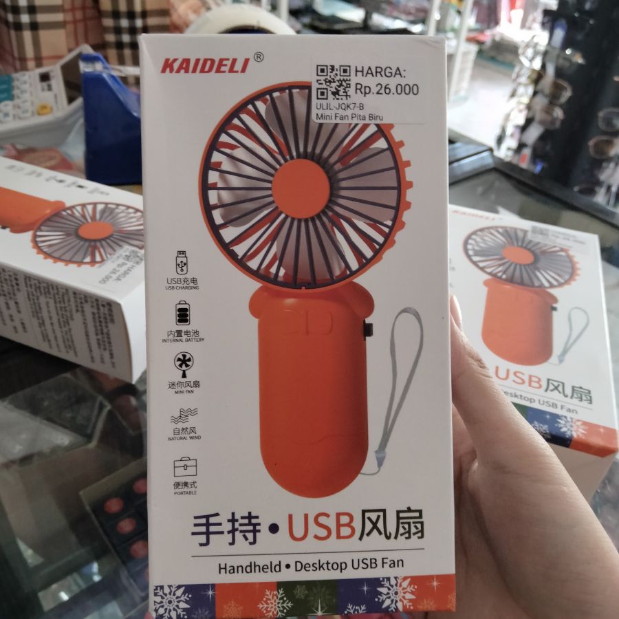 Mini Fan Pita Biru