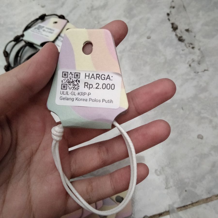 Gelang Korea Polos Putih