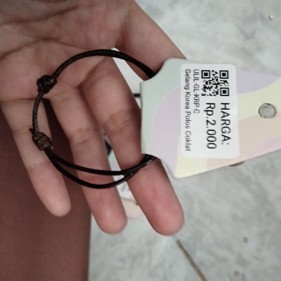 Gelang Korea Polos Hitam